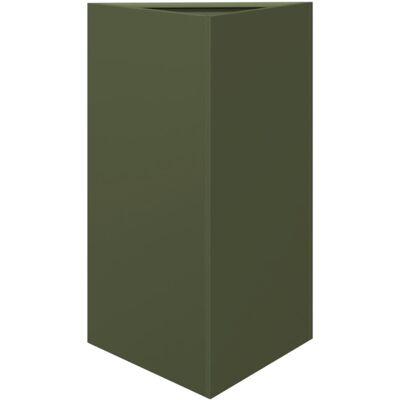 vidaXL Garden Planter Olive Green Triangular 50x43x75 cm Steel - Garden Planter vidaXL Garden Planter Olive Green Triangular 50x43x75 cm Steel - Garden Planter