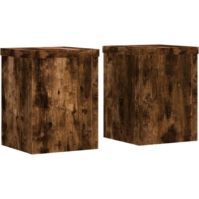 vidaXL Plant Stand Smoked Oak 15x15x20 cm - Plant Type vidaXL Plant Stand Smoked Oak 15x15x20 cm - Plant Type