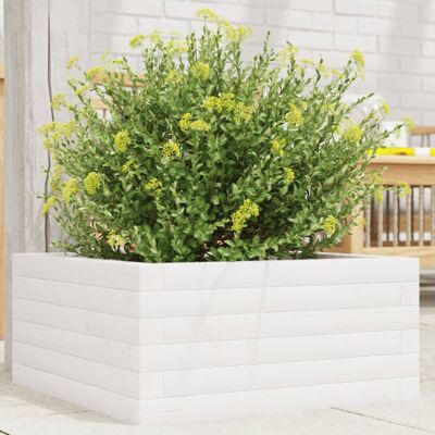 vidaXL White Pine Wood Garden Planter - Planter vidaXL White Pine Wood Garden Planter - Planter