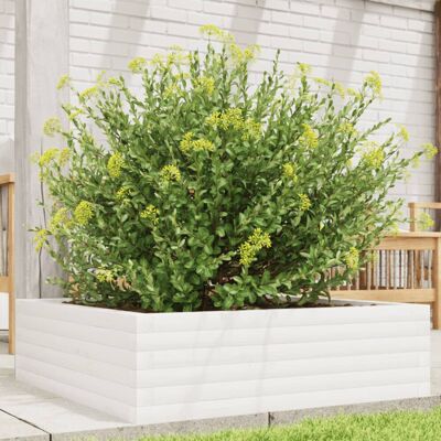 vidaXL Garden Planter White 80x80x23 cm Solid Wood Pine vidaXL Garden Planter White 80x80x23 cm Solid Wood Pine
