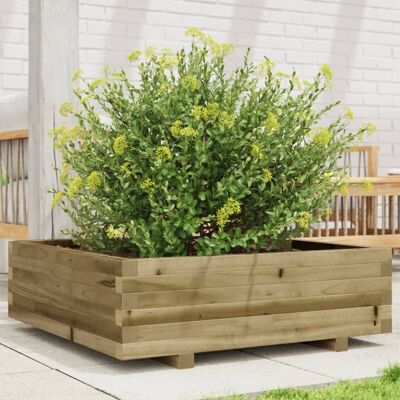 vidaXL Garden Planter Impregnated Pine Wood 80x80x26.5 cm vidaXL Garden Planter Impregnated Pine Wood 80x80x26.5 cm