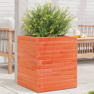 vidaXL Garden Planter Wax Brown 40x40x46 cm Solid Wood Pine - Garden Planter vidaXL Garden Planter Wax Brown 40x40x46 cm Solid Wood Pine - Garden Planter