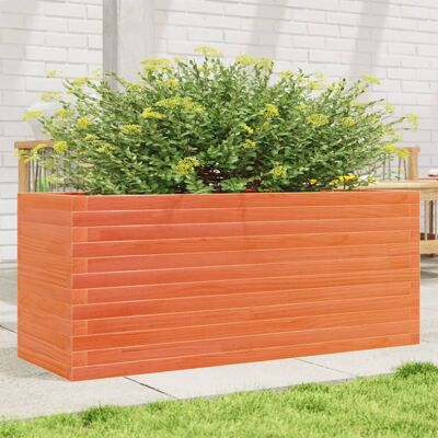 vidaXL Garden Planter Wax Brown 110x40x46 cm Solid Wood Pine - Garden Planter vidaXL Garden Planter Wax Brown 110x40x46 cm Solid Wood Pine - Garden Planter
