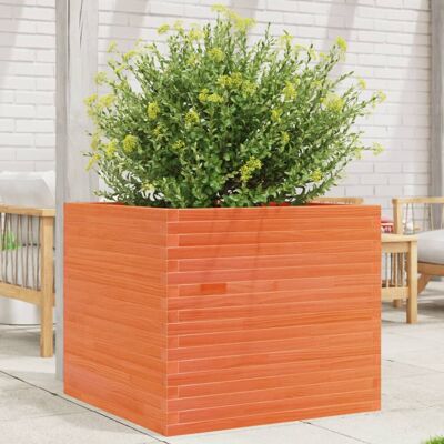 VidaXL Garden Planter Wax Brown Pine 80x80x68.5cm - Garden Planter VidaXL Garden Planter Wax Brown Pine 80x80x68.5cm - Garden Planter