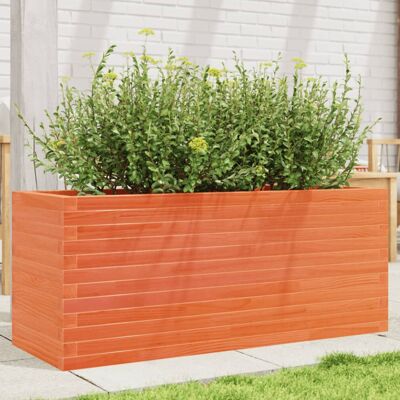 vidaXL Garden Planter Wax Brown 110x40x45.5 cm Solid Wood Pine - Garden Planter vidaXL Garden Planter Wax Brown 110x40x45.5 cm Solid Wood Pine - Garden Planter