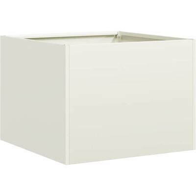 vidaXL White Steel Planter - Large Outdoor Garden Raised Bed vidaXL White Steel Planter - Large Outdoor Garden Raised Bed