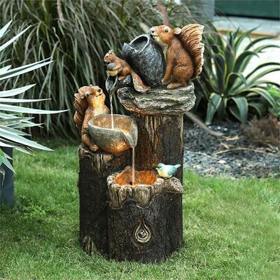 Chlotnio Solar Powered Squirrel LED Light Garden Ornament Animal Lamp Outdoor Chlotnio Solar Powered Squirrel LED Light Garden Ornament Animal Lamp Outdoor
