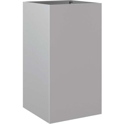 vidaXL Silver 42x38x75 cm Galvanized Steel Planter - Garden Bed & Pot vidaXL Silver 42x38x75 cm Galvanized Steel Planter - Garden Bed & Pot