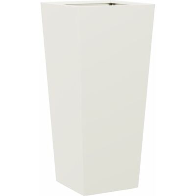 vidaXL White Steel Garden Planter 35x35x75 cm - Garden Planter vidaXL White Steel Garden Planter 35x35x75 cm - Garden Planter