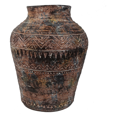 Leaf Aztec Vase - Fibreglass Planter - 40cm Leaf Aztec Vase - Fibreglass Planter - 40cm