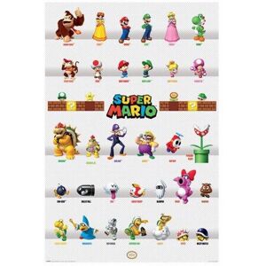 Nintendo Super Mario Character Parade Maxi Poster, 61 x 91.5cm Nintendo Super Mario Character Parade Maxi Poster, 61 x 91.5cm