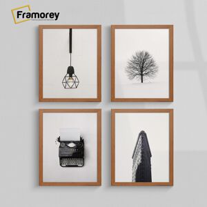 Framorey (40x60 CM) Walnut Picture Frame / Wall Art Frames / Flat Wooden Effect Poster Fr Framorey (40x60 CM) Walnut Picture Frame / Wall Art Frames / Flat Wooden Effect Poster Fr