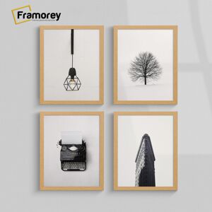 Framorey (80x60 CM) Oak Picture Frame / Wall Art Frames / Flat Wooden Effect Poster Frame Framorey (80x60 CM) Oak Picture Frame / Wall Art Frames / Flat Wooden Effect Poster Frame