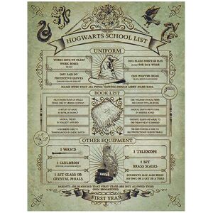 Harry Potter Hogwarts School List Canvas Print Harry Potter Hogwarts School List Canvas Print
