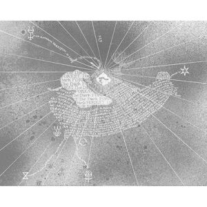 (80cm x 60cm, Grey) Harry Potter Marauders Map Paper Print (80cm x 60cm, Grey) Harry Potter Marauders Map Paper Print