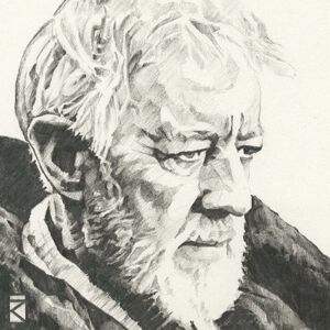 Star Wars Sketch Obi Wan Kenobi Canvas Print Star Wars Sketch Obi Wan Kenobi Canvas Print