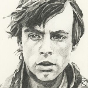 Star Wars Sketch Luke Skywalker Canvas Print Star Wars Sketch Luke Skywalker Canvas Print
