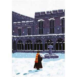 (60cm x 80cm, Multicoloured) Harry Potter The Snowy Courtyard Print (60cm x 80cm, Multicoloured) Harry Potter The Snowy Courtyard Print