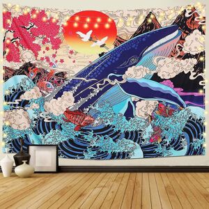 Unbranded (148cm x 200cm, One size) Japanese Ukiyo-e Tapestry Wallpaper Wave Sea Koi Larg Unbranded (148cm x 200cm, One size) Japanese Ukiyo-e Tapestry Wallpaper Wave Sea Koi Larg