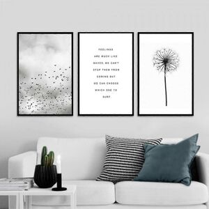 Kikidex (As show, One size) Wekity Birds and Dandelions Wall Art Canvas Print Poster, Si Kikidex (As show, One size) Wekity Birds and Dandelions Wall Art Canvas Print Poster, Si