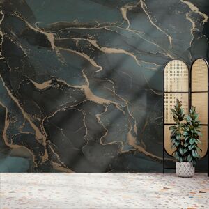Superfresco Easy Marble Teal Gold Print To Order 3m x 2.8m Mural Wallpaper Rol Superfresco Easy Marble Teal Gold Print To Order 3m x 2.8m Mural Wallpaper Rol