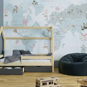 Superfresco Easy Whole Wide World Grey Print To Order 3m x 2.8m Mural Wallpape Superfresco Easy Whole Wide World Grey Print To Order 3m x 2.8m Mural Wallpape