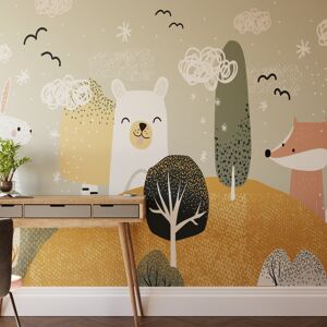 Superfresco Easy Scandi Animals Ochre Print To Order 3m x 2.8m Mural Wallpaper Superfresco Easy Scandi Animals Ochre Print To Order 3m x 2.8m Mural Wallpaper