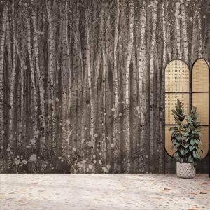 Superfresco Easy Painterly Woods Charcoal Print To Order 3m x 2.8m Mural Wallp Superfresco Easy Painterly Woods Charcoal Print To Order 3m x 2.8m Mural Wallp