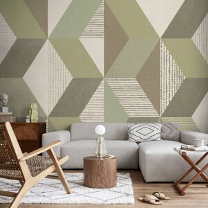 Superfresco Easy Tribal Geo Sage Print To Order 3m x 2.8m Mural Wallpaper Roll Superfresco Easy Tribal Geo Sage Print To Order 3m x 2.8m Mural Wallpaper Roll