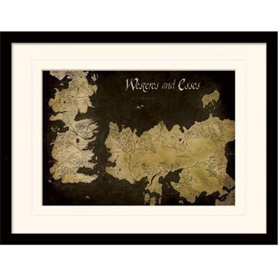 Game of Thrones MP11393P-PL Westeros Map - 30x40 cm - Framed Game of Thrones MP11393P-PL Westeros Map - 30x40 cm - Framed