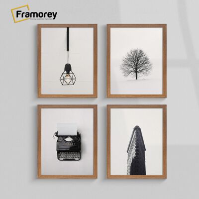 Framorey (120x80 CM) Dark Oak Picture Frame / Wall Art Frames / Flat Wooden Effect Poster Framorey (120x80 CM) Dark Oak Picture Frame / Wall Art Frames / Flat Wooden Effect Poster