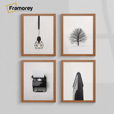 Framorey (40x60 CM) Walnut Picture Frame / Wall Art Frames / Flat Wooden Effect Poster Fr Framorey (40x60 CM) Walnut Picture Frame / Wall Art Frames / Flat Wooden Effect Poster Fr