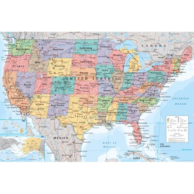 GB eye World Maps USA 61 x 91.5cm Maxi Poster GB eye World Maps USA 61 x 91.5cm Maxi Poster