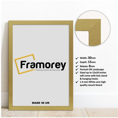 Framorey - Framorey - 120x80 cm - Gold - Picture frame Framorey - Framorey - 120x80 cm - Gold - Picture frame