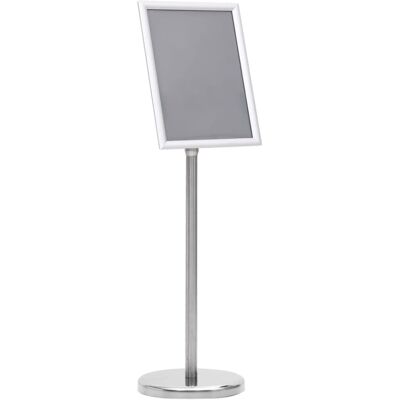 vidaXL A4 Pedestal Poster Stand - Silver Aluminium Alloy, Adjustable Display Sta vidaXL A4 Pedestal Poster Stand - Silver Aluminium Alloy, Adjustable Display Sta