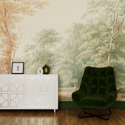 Superfresco Easy Stately Woodland Neutral Green Print To Order 3m x 2.8m Mural Superfresco Easy Stately Woodland Neutral Green Print To Order 3m x 2.8m Mural