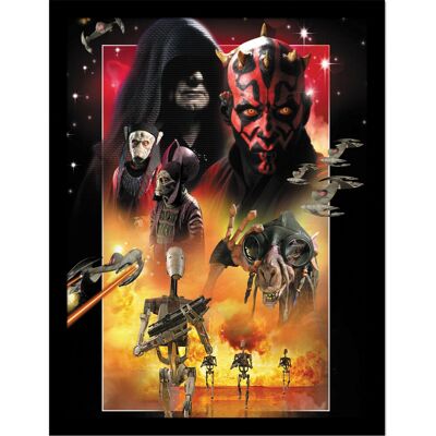 Star Wars Episode I Villains Framed Poster Star Wars Episode I Villains Framed Poster