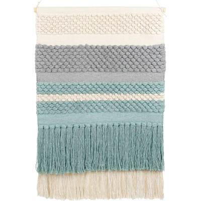 Beliani Handwoven Cotton Wall Hanging - Coastal Boho Decor Beliani Handwoven Cotton Wall Hanging - Coastal Boho Decor