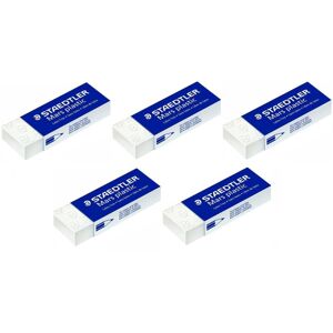 5 x Staedtler Mars Plastic Pencil Eraser Rubbers School Office Drawing 5 x Staedtler Mars Plastic Pencil Eraser Rubbers School Office Drawing