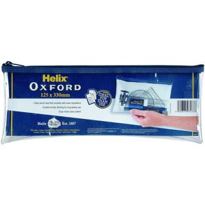 Helix Oxford 13 inch Clear Pencil Case Helix Oxford 13 inch Clear Pencil Case