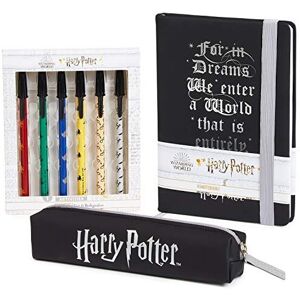 Harry Potter Stationery Set with Notebook A5, Pencil Case and 6 Pens, Cute Writi Harry Potter Stationery Set with Notebook A5, Pencil Case and 6 Pens, Cute Writi
