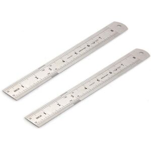 Tlily 2X Vintage Stainless Steel Ruler Rule Scale Machinist Tools 20CM Tlily 2X Vintage Stainless Steel Ruler Rule Scale Machinist Tools 20CM