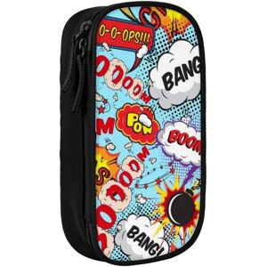 Famgem Pencil Case Comic Book Pen Holder Box Pouch Bag with Double Zippers for School O Famgem Pencil Case Comic Book Pen Holder Box Pouch Bag with Double Zippers for School O