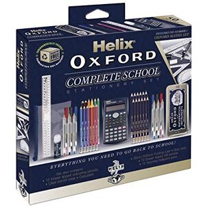 Helix Oxford Complete Back-to-School Stationery Set - Oxford Blue 899784 All-in- Helix Oxford Complete Back-to-School Stationery Set - Oxford Blue 899784 All-in-