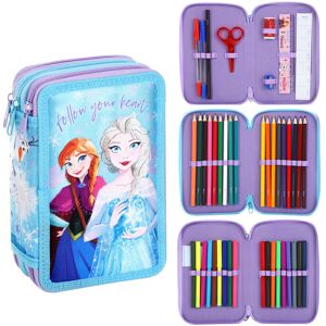 Disney Frozen 3 Tier Filled Pencil Case Stationery School Supplies Kids Disney Frozen 3 Tier Filled Pencil Case Stationery School Supplies Kids