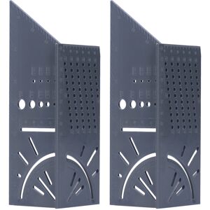 Unbranded 2Pcs 3D Angle Ruler Gray Multifunctional Unbranded 2Pcs 3D Angle Ruler Gray Multifunctional