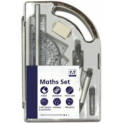 MantraRaj 9 Piece Maths Geometry Set Back To School Exam Stationery Compass Protractor New MantraRaj 9 Piece Maths Geometry Set Back To School Exam Stationery Compass Protractor New