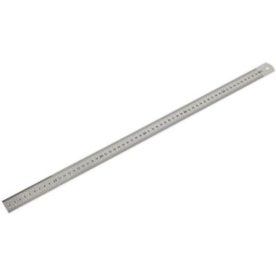Loops 600mm Steel Ruler - Metric & Imperial Markings - Hanging Hole - 24 Inch Rule Loops 600mm Steel Ruler - Metric & Imperial Markings - Hanging Hole - 24 Inch Rule
