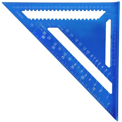 GOPatriot Memory 12 Inch Carpenter's Square Triangle Ruler, Aluminum Metal Carpenter's Square Mea GOPatriot Memory 12 Inch Carpenter's Square Triangle Ruler, Aluminum Metal Carpenter's Square Mea