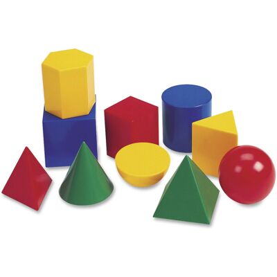 Learning Resources Large Geometric Shapes 10 Pieces 3"" Learning Resources Large Geometric Shapes 10 Pieces 3""